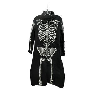 Trickz N' Treatz Halloween Gothic Lurking Horror Skeleton Trench Coat